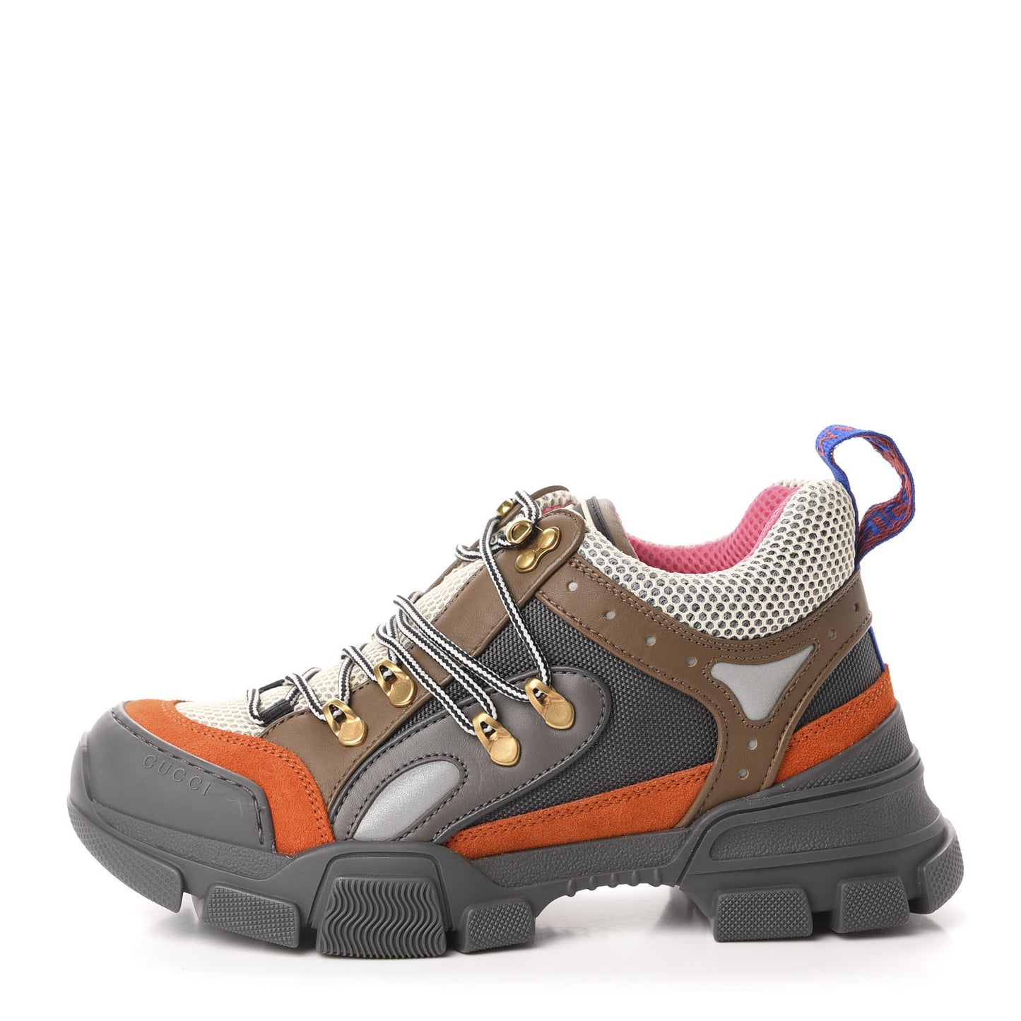 X SEGA Mesh Canvas Calfskin Womens Flashtrek Sneakers 38 White Box Pink Ardesia Loess