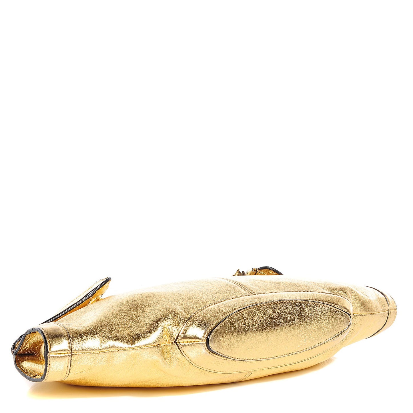 Lambskin De Manta Clutch Gold