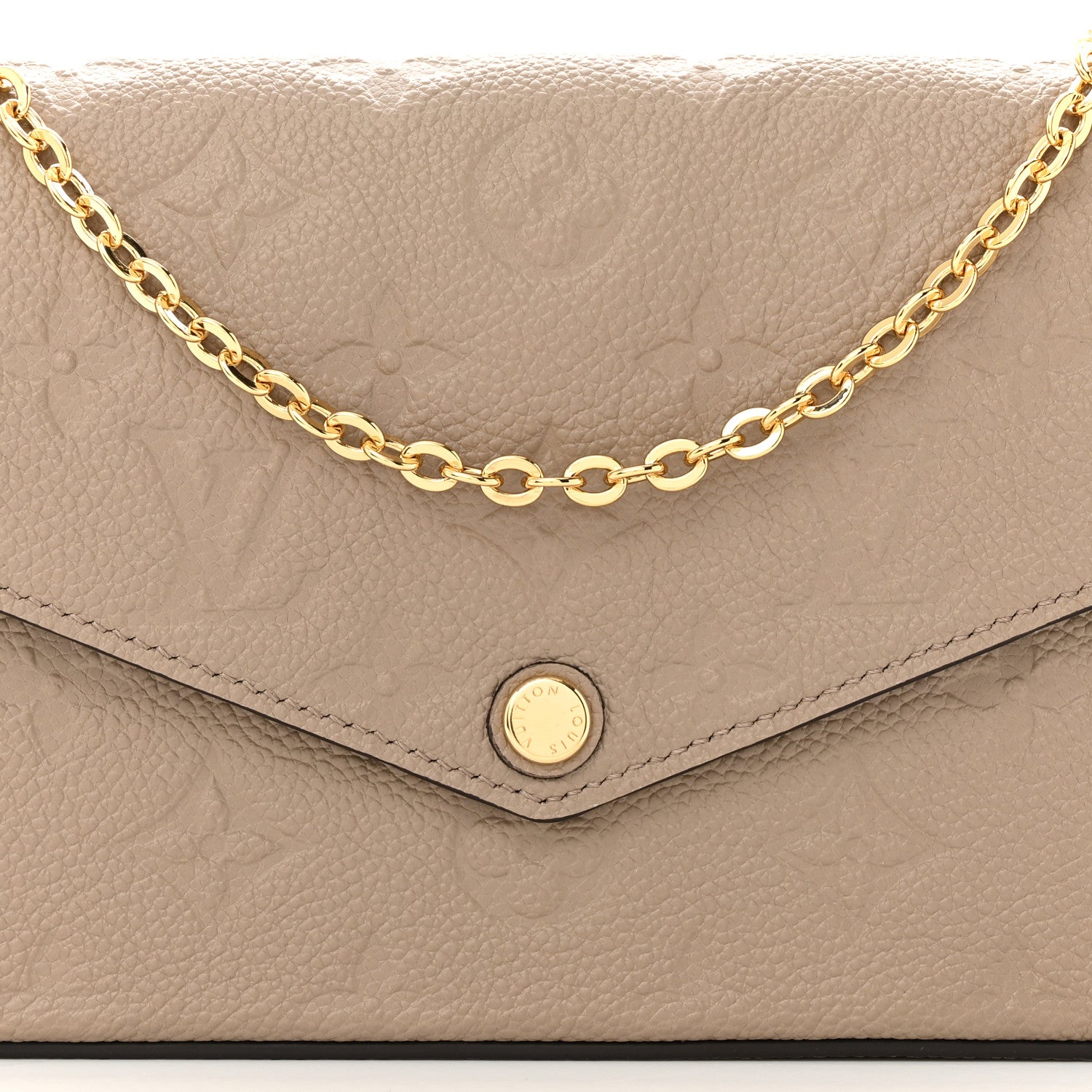 Louis Vuitton Empreinte Pochette Felicie Chain Wallet Tourterelle 8 of 11