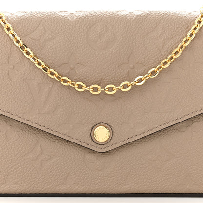 Louis Vuitton Empreinte Pochette Felicie Chain Wallet Tourterelle 8 of 11