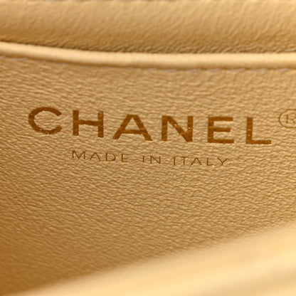 Chanel Lambskin Quilted Mini Rectangular Flap Yellow 6 of 11