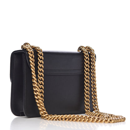 Gucci Calfskin Peony Small Chain Shoulder Bag Black 3 of 14