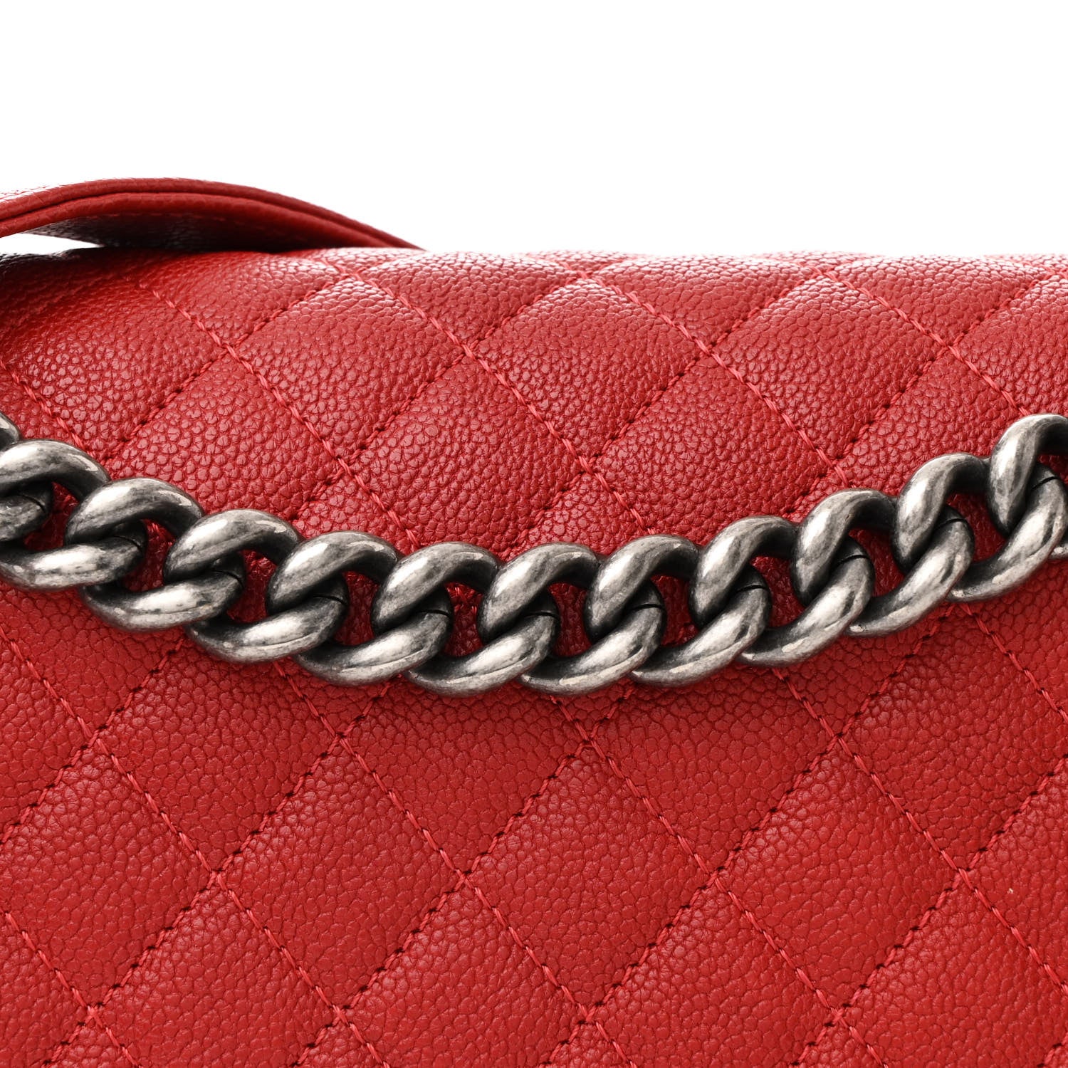 Chanel Caviar Quilted New Medium Boy Flap Red 8 of 12