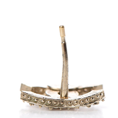 Chanel Crystal Mini CC Earrings Gold 4 of 6
