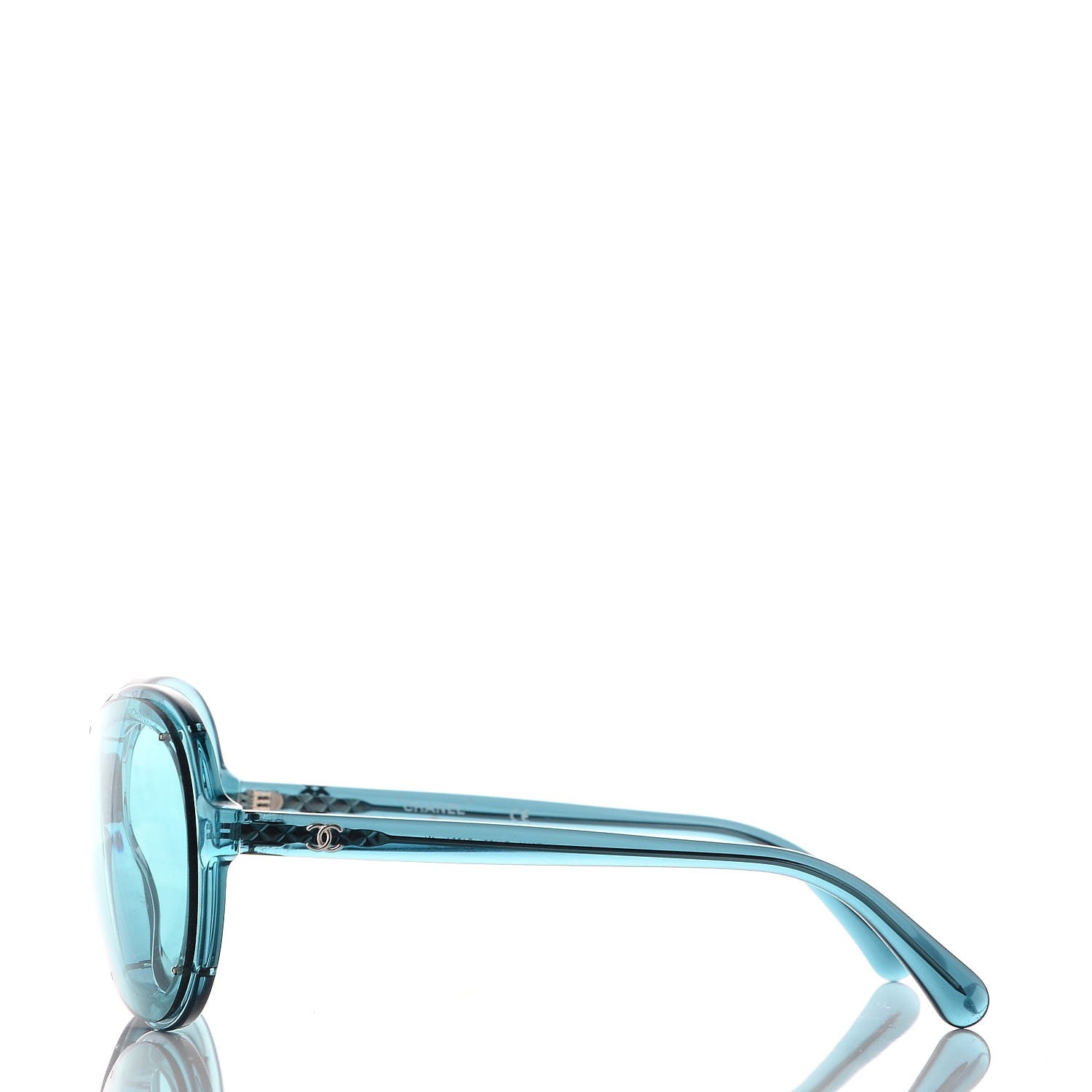 Chanel Acetate Round CC Sunglasses 71199 Light Blue 3 of 8