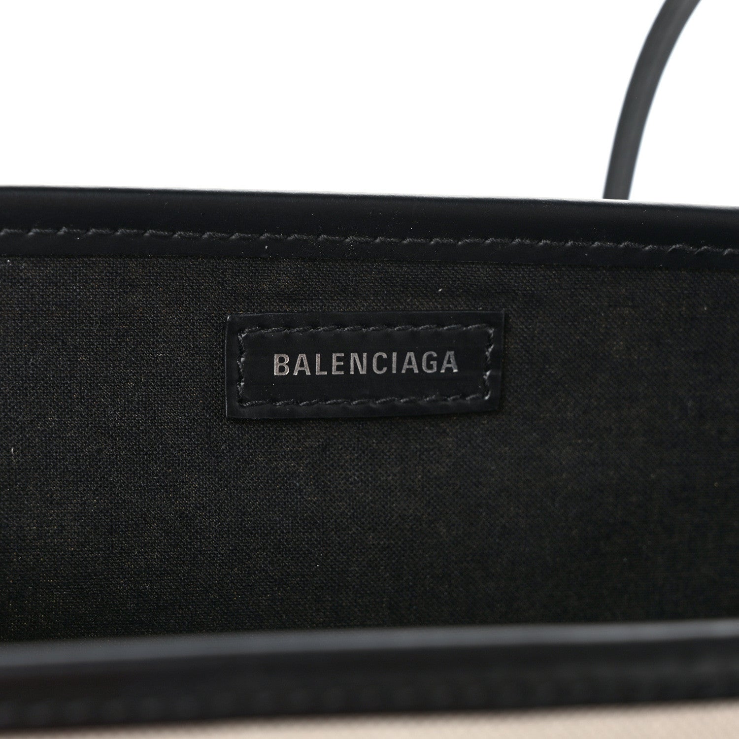 Balenciaga Cotton Canvas Satin Calfskin XS White Black 6 of 13