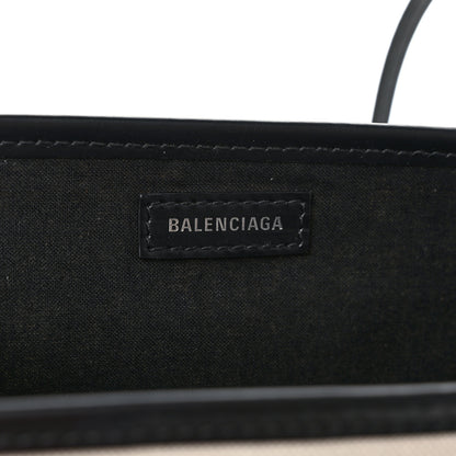 Balenciaga Cotton Canvas Satin Calfskin XS White Black 6 of 13
