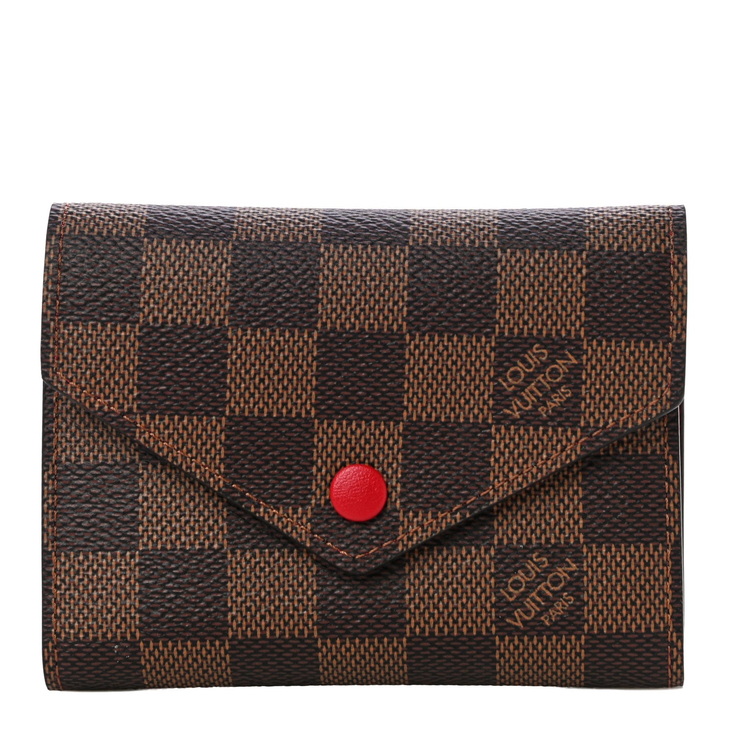 Damier Ebene Victorine Wallet Cherry