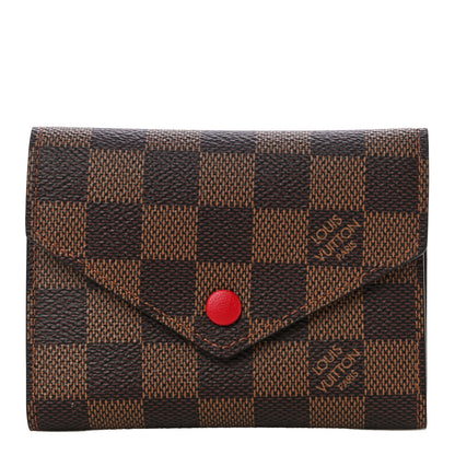 Louis Vuitton Damier Ebene Victorine Wallet Cherry 1 of 10