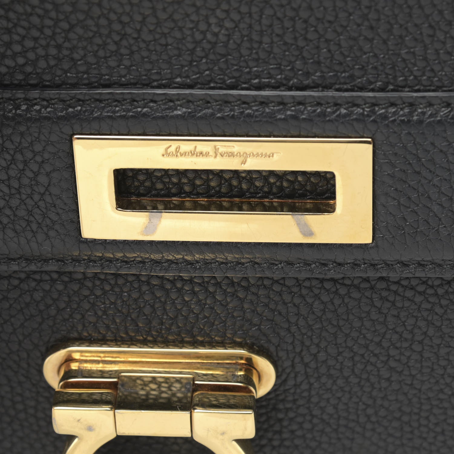 Salvatore Ferragamo Calfskin Sofia Shoulder Bag Black 14 of 16
