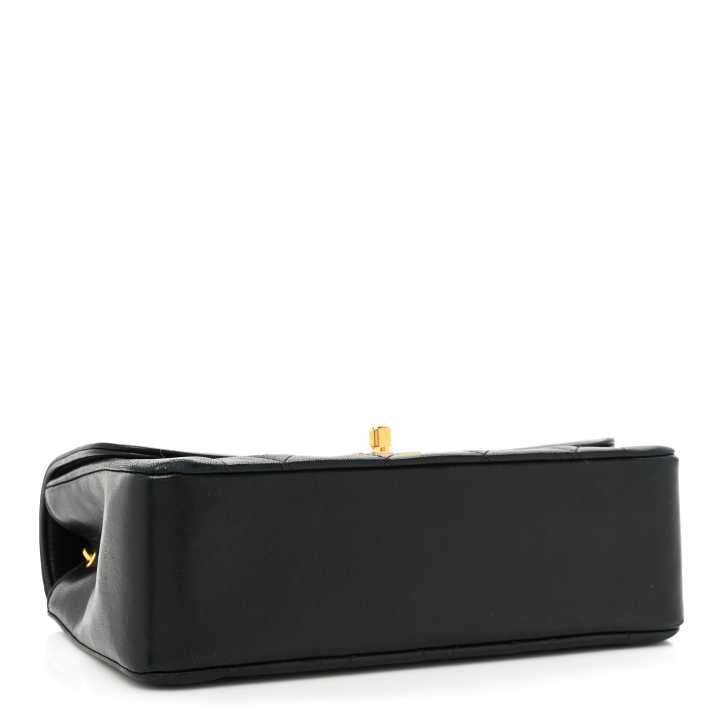 Lambskin Quilted Small Single Flap Black