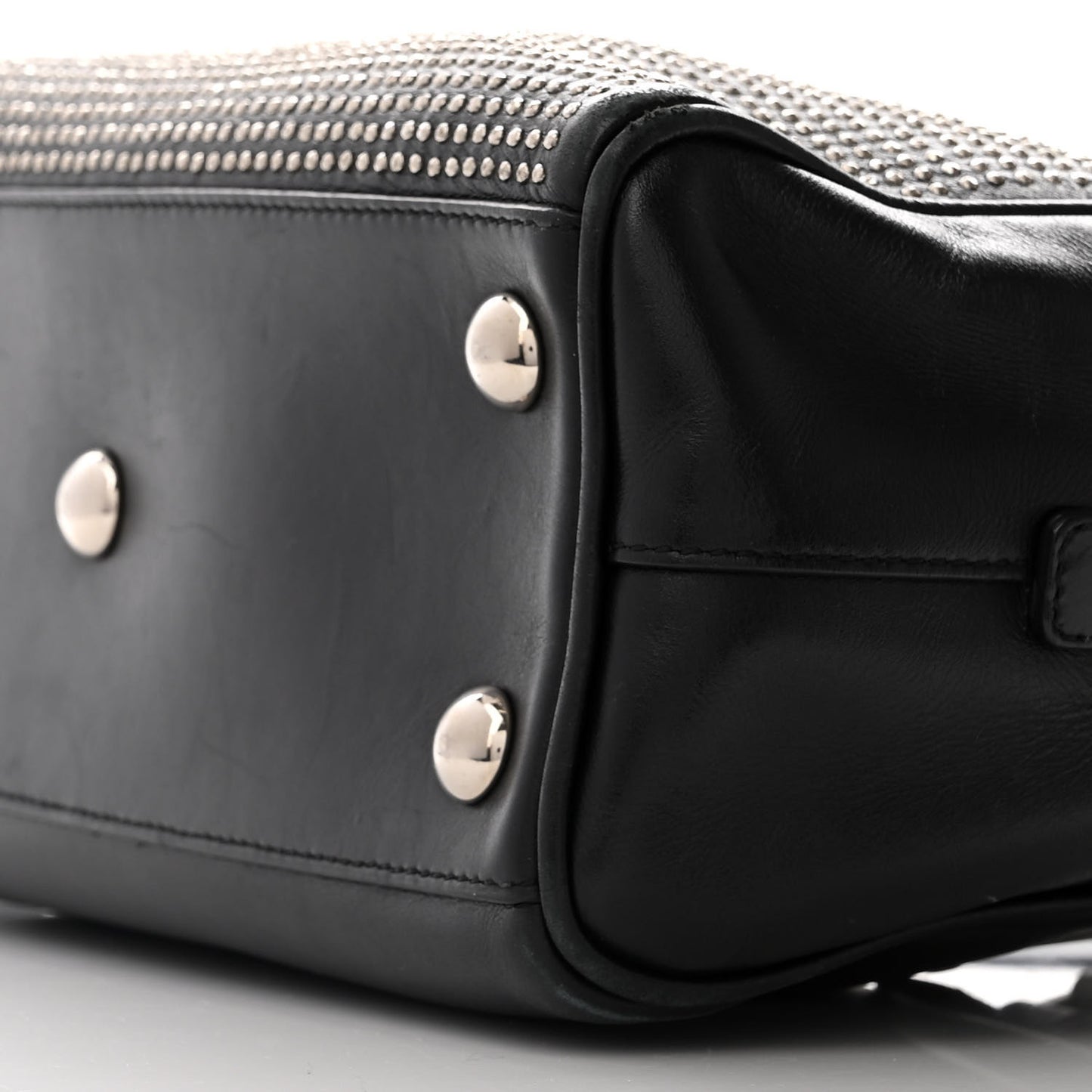 Calfskin Studded Classic Duffle 6 Black