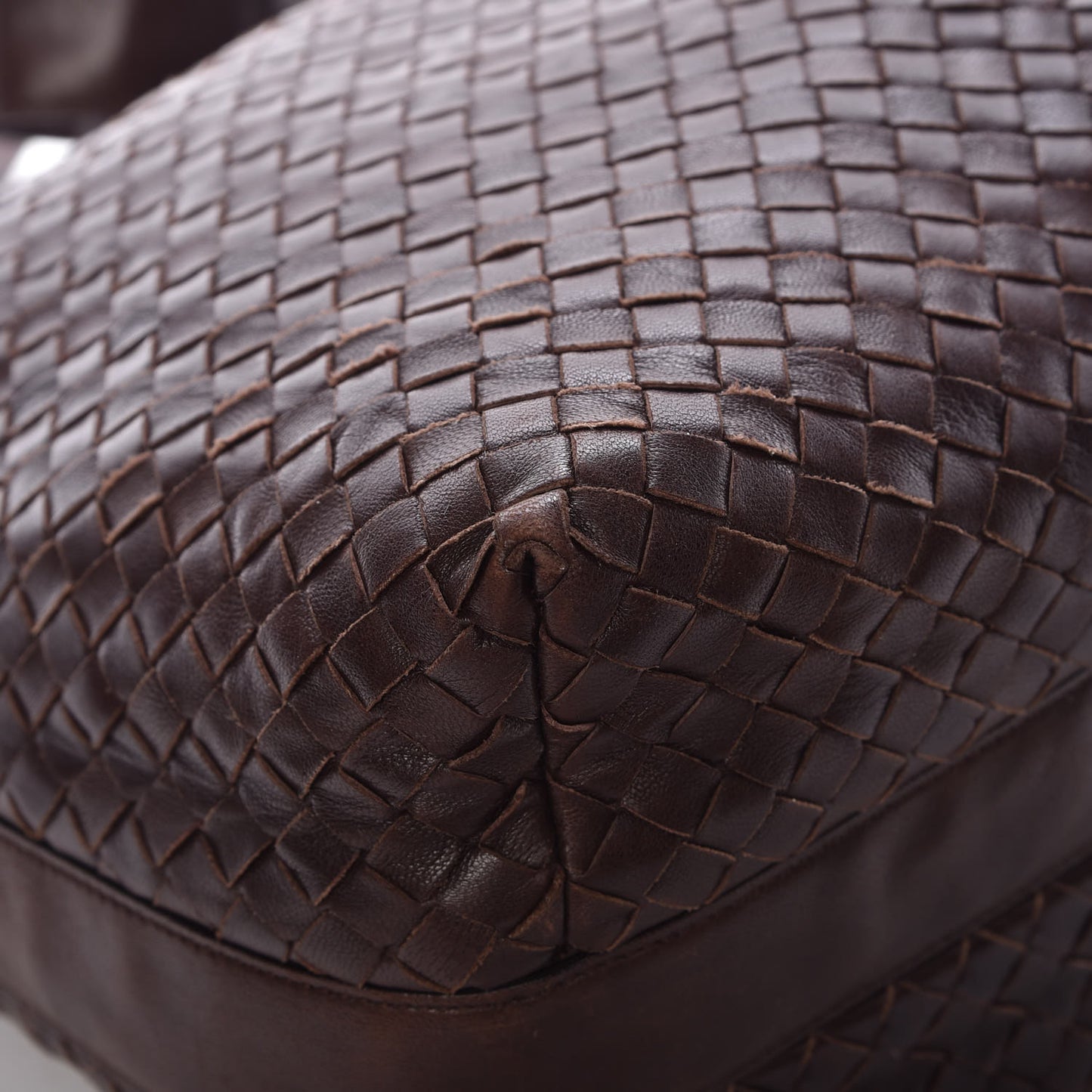 Nappa Intrecciato Hobo Ebano