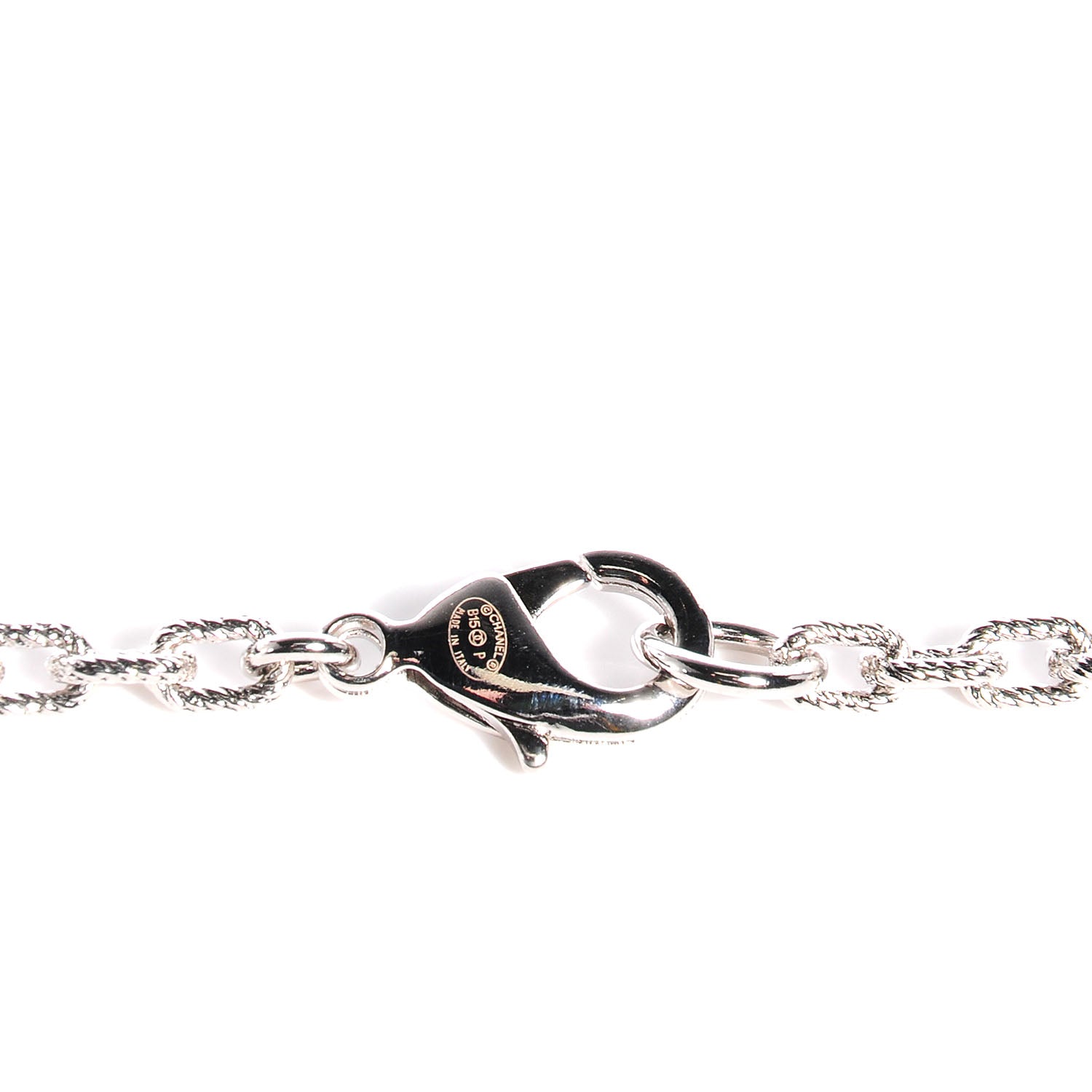 Chanel Crystal Pearl CC Long Necklace Silver 5 of 6