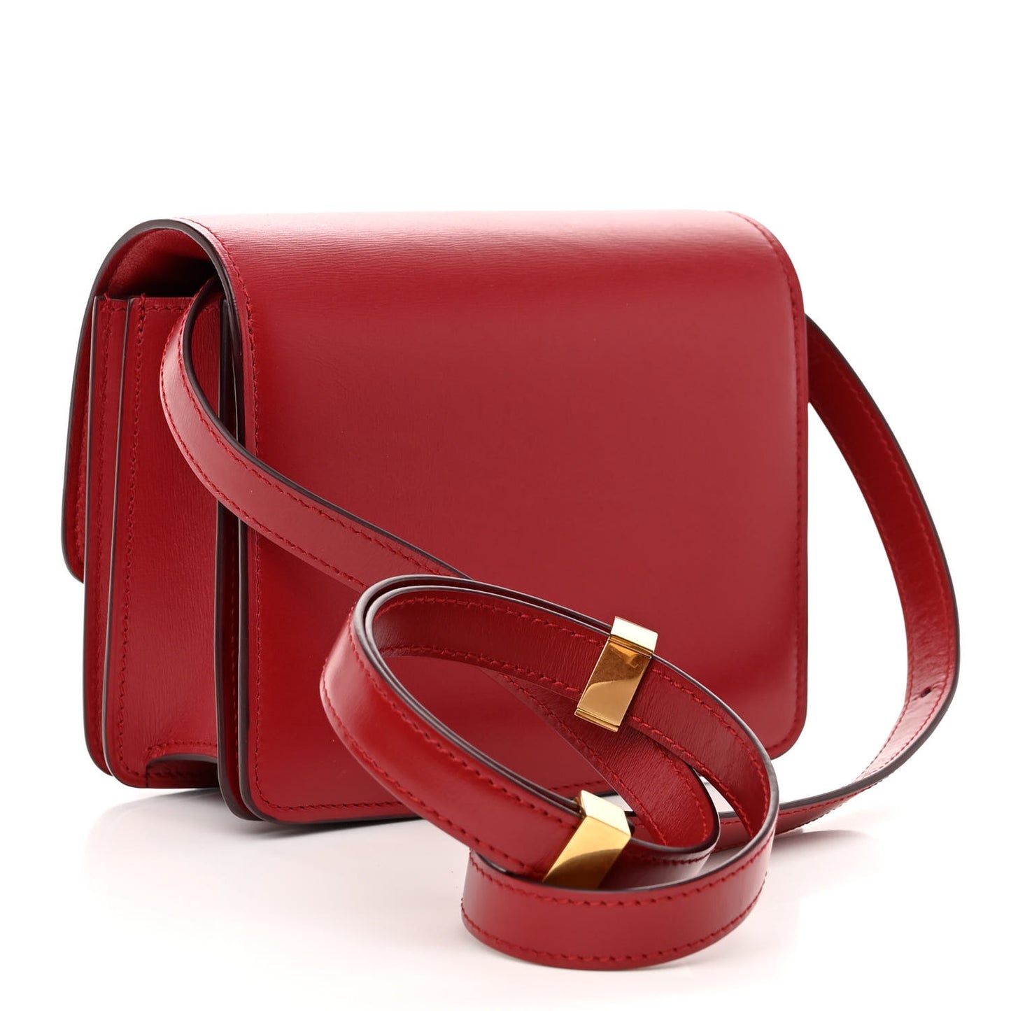 Box Calfskin Small Classic Box Flap Bag Red