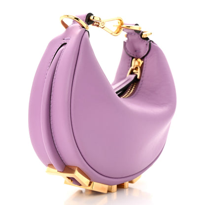 Fendi Vitello Grace New Matte Nano Fendigraphy Hobo Charm Agapanto 3 of 11