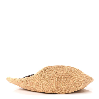 Loewe Calfskin Raffia Paulas Ibiza Small Basket Tote Bag Natural Pecan 4 of 9