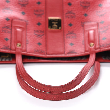 MCM Visetos Medium Liz Reversible Shopper Tote Ruby Red 17 of 21