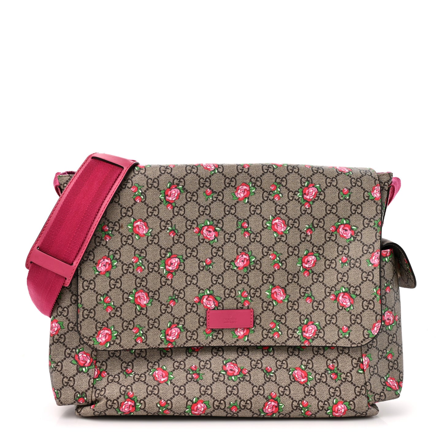 GG Supreme Monogram Rose Bud Diaper Bag Pink