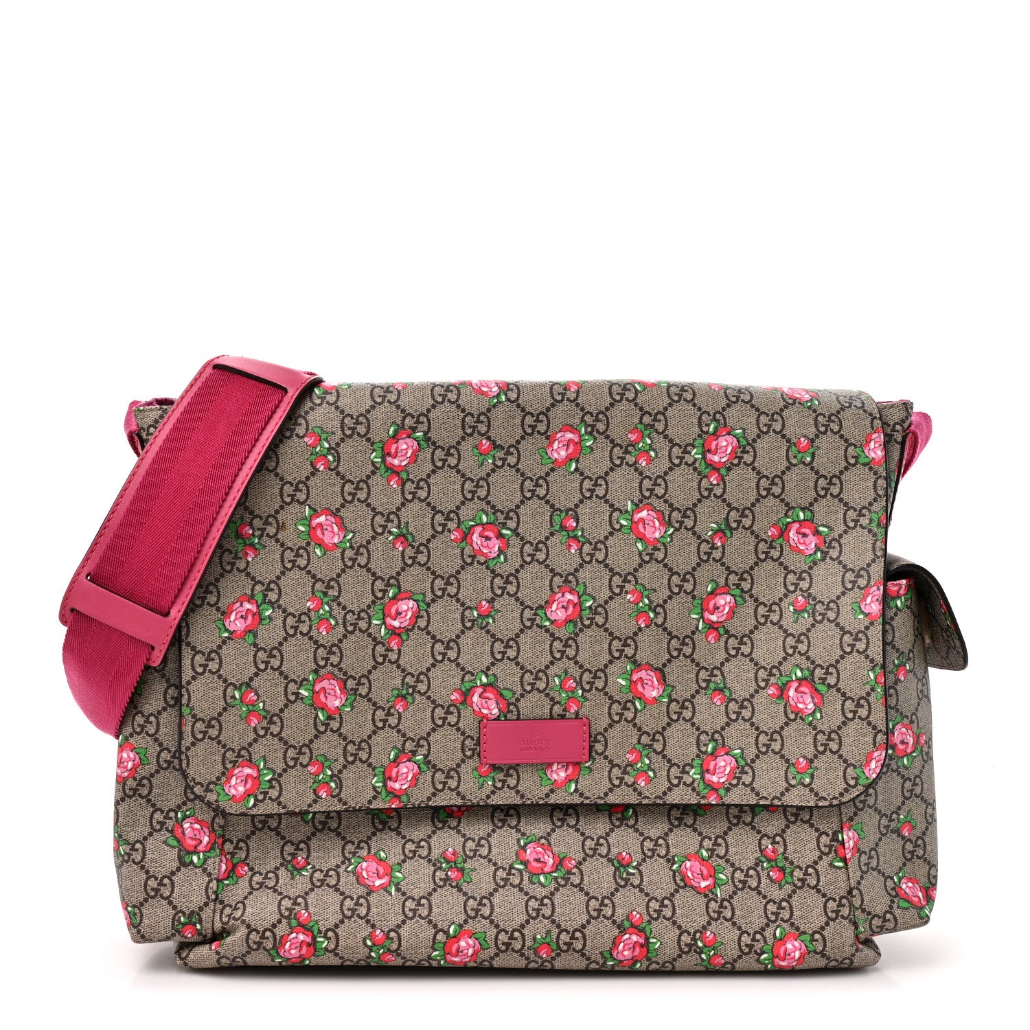 Gucci GG Supreme Monogram Rose Bud Diaper Bag Pink 1 of 12