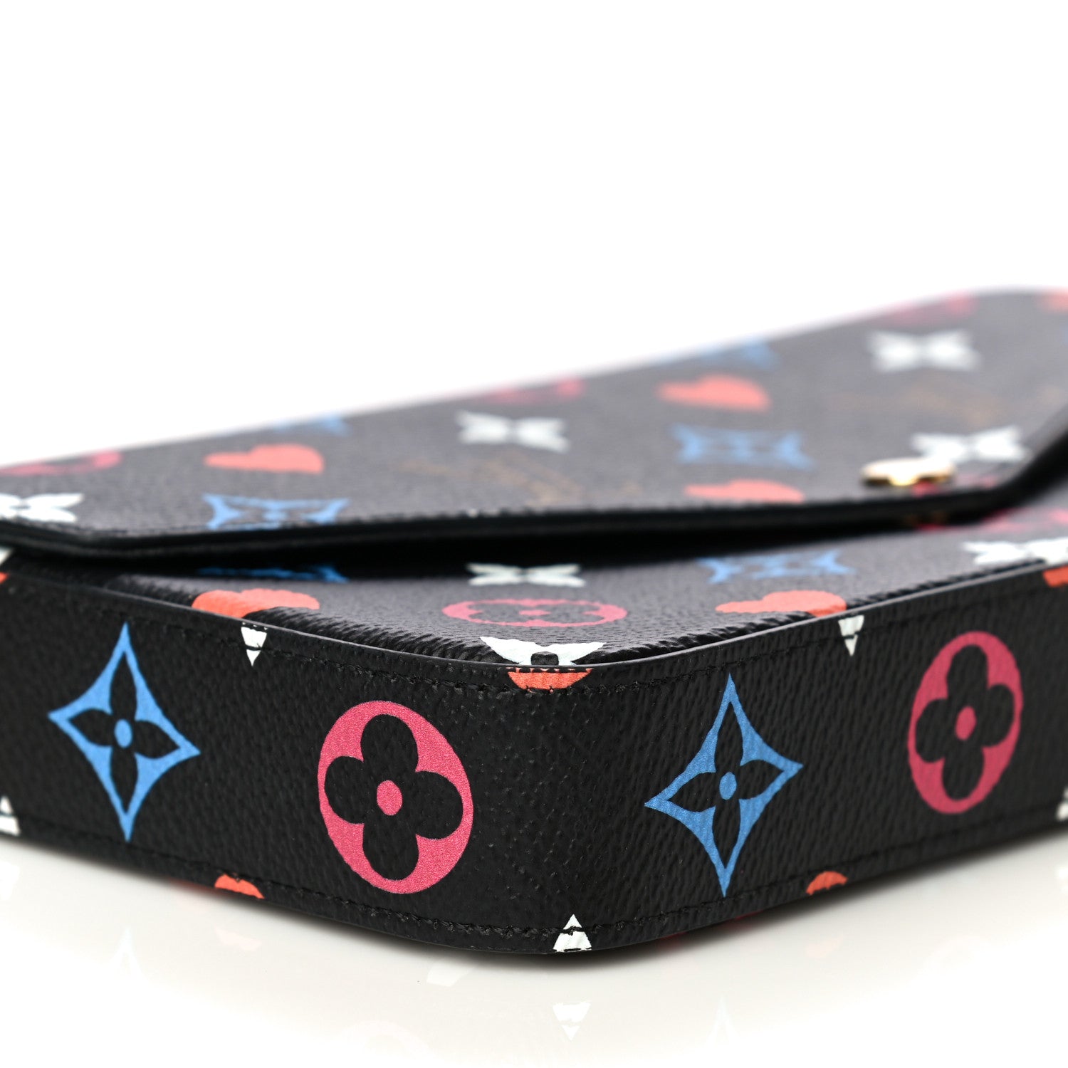 Louis Vuitton Game On Felicie Chain Wallet Black 10 of 12