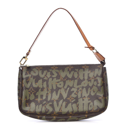 Louis Vuitton Monogram Graffiti Pochette Accessories Kaki 1 of 10
