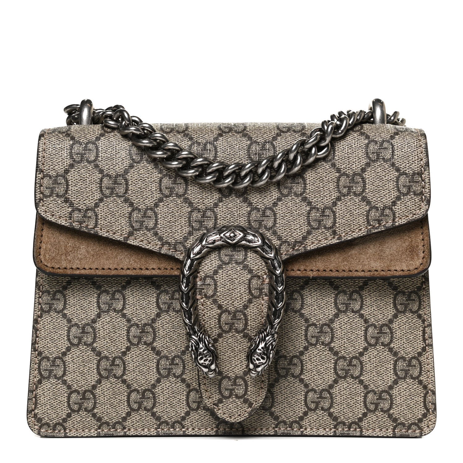 Gucci GG Supreme Monogram Mini Dionysus Shoulder Bag Taupe 1 of 14