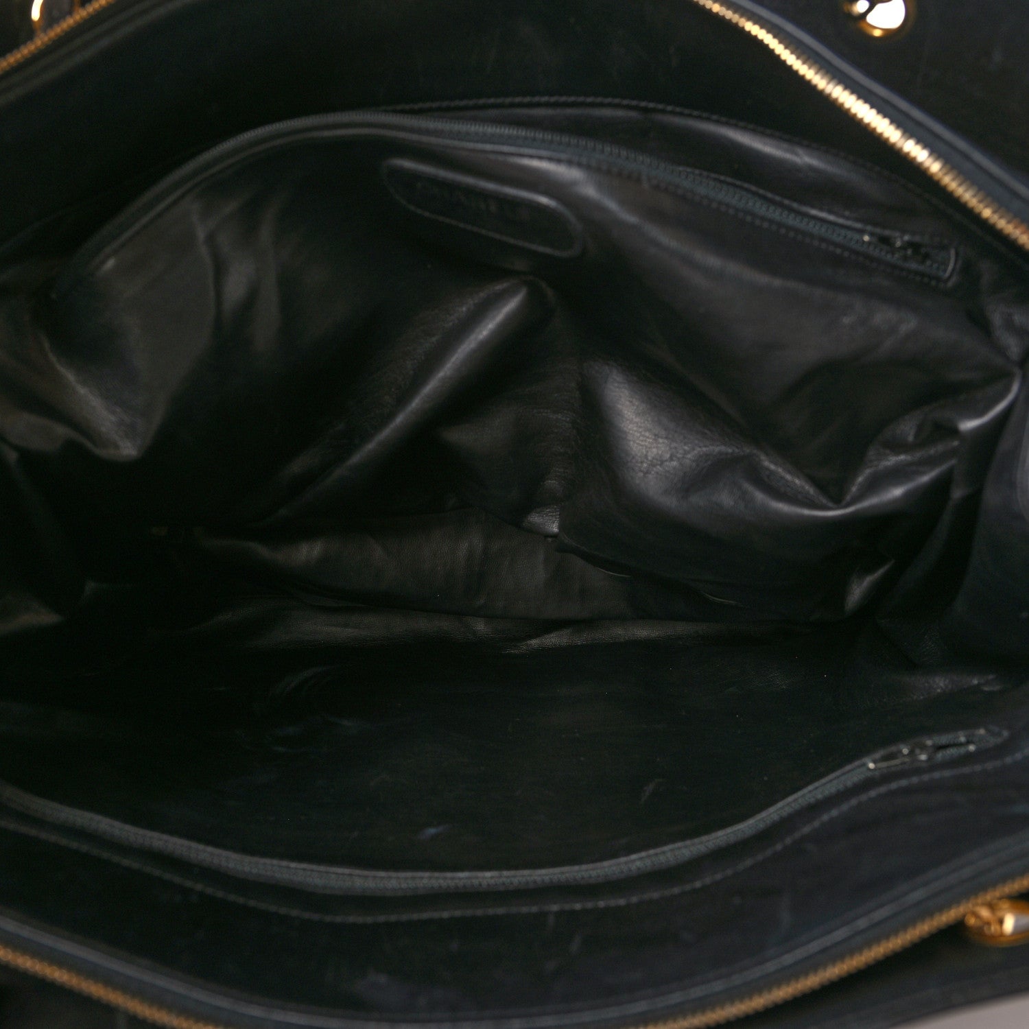 Chanel Calfskin Stitched XL Weekender Black 5 of 10