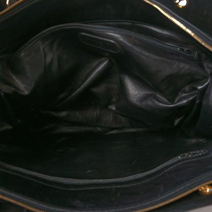 Chanel Calfskin Stitched XL Weekender Black 5 of 10