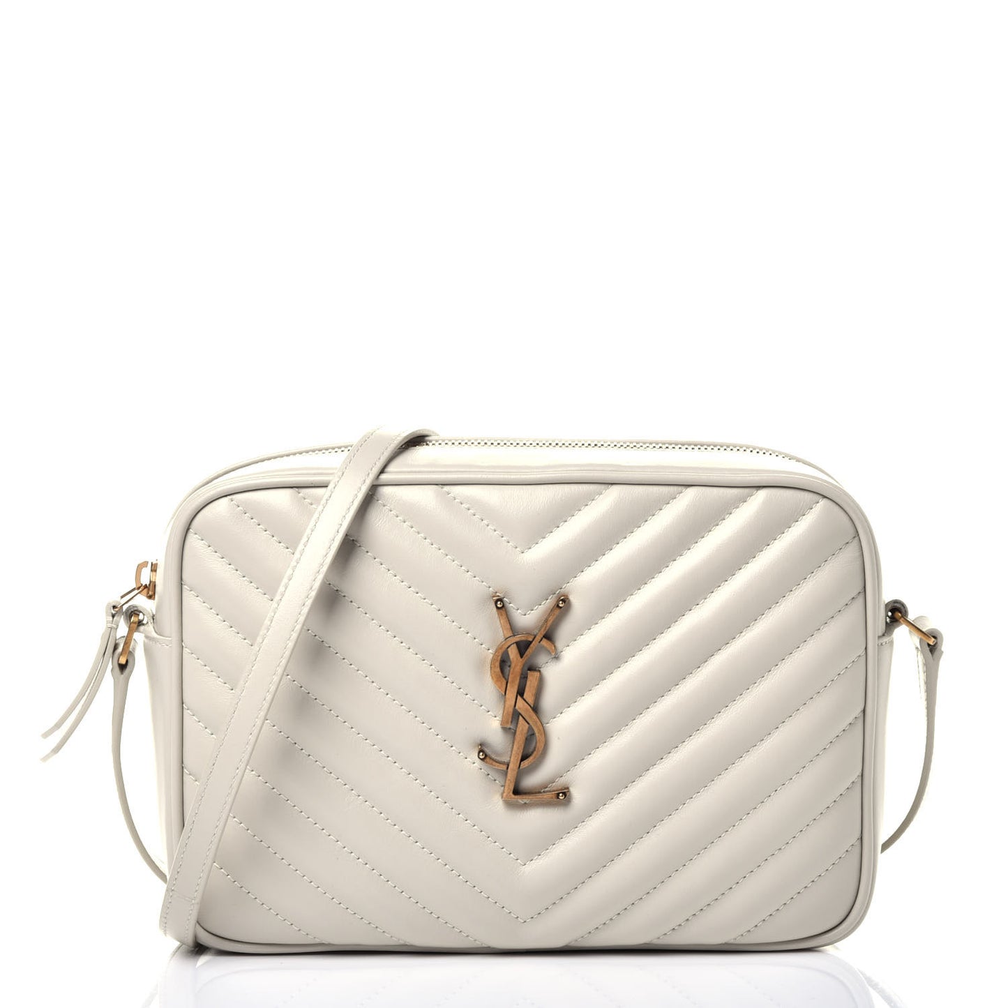 Calfskin Matelasse Monogram Lou Camera Bag Crema Soft
