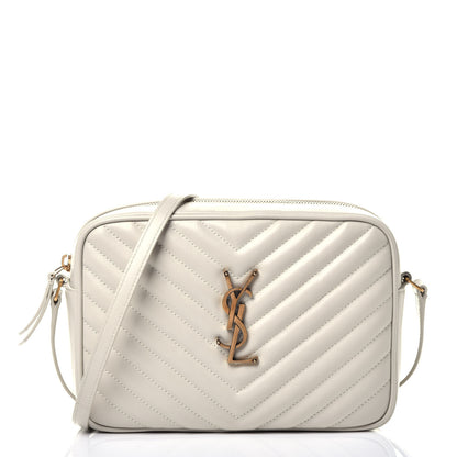 Saint Laurent Calfskin Matelasse Monogram Lou Camera Bag Crema Soft 1 of 9
