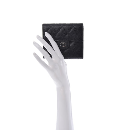 Chanel Caviar Quilted Compact Flap Wallet Black 2 of 7