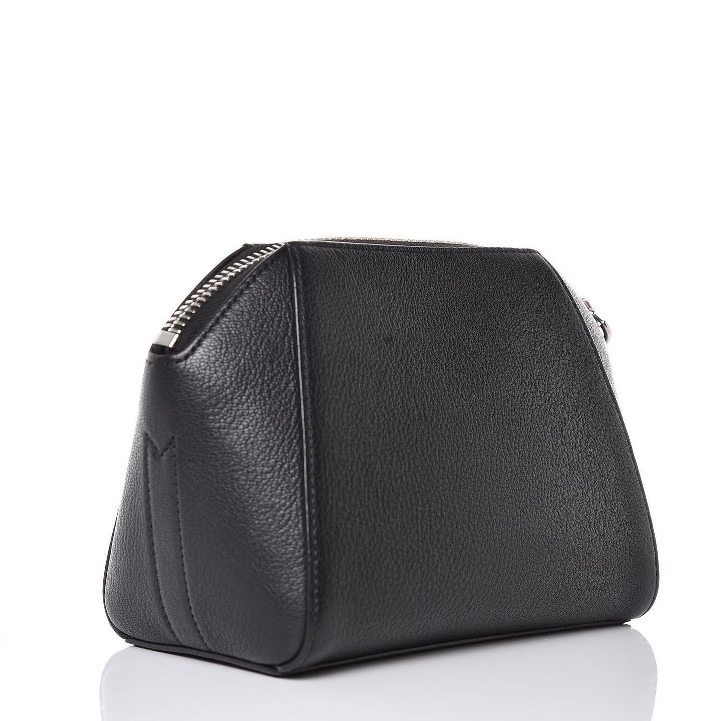 Sugar Goatskin Small Antigona Beauty Wristlet Black