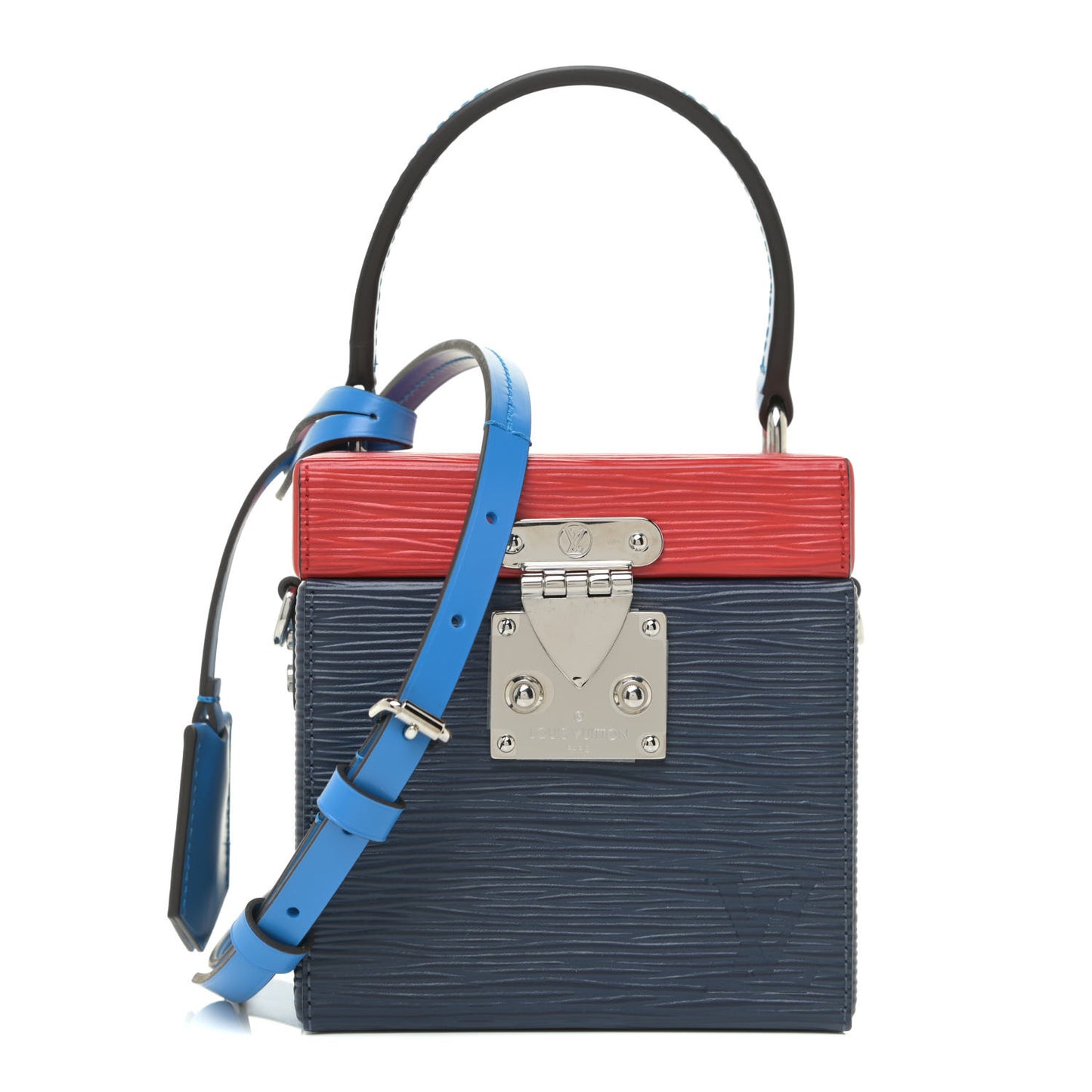 Epi Bleecker Box Indigo Coquelicot