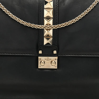 Valentino Garavani Vitello Extra Large Glam Lock Rockstud Flap Black 7 of 9