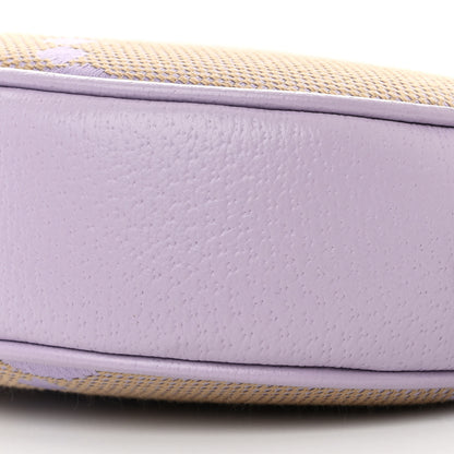 Gucci Monogram Jumbo GG Textured Dollar Calfskin Mini Ophidia Half Moon Hobo Beige Lapis 10 of 10