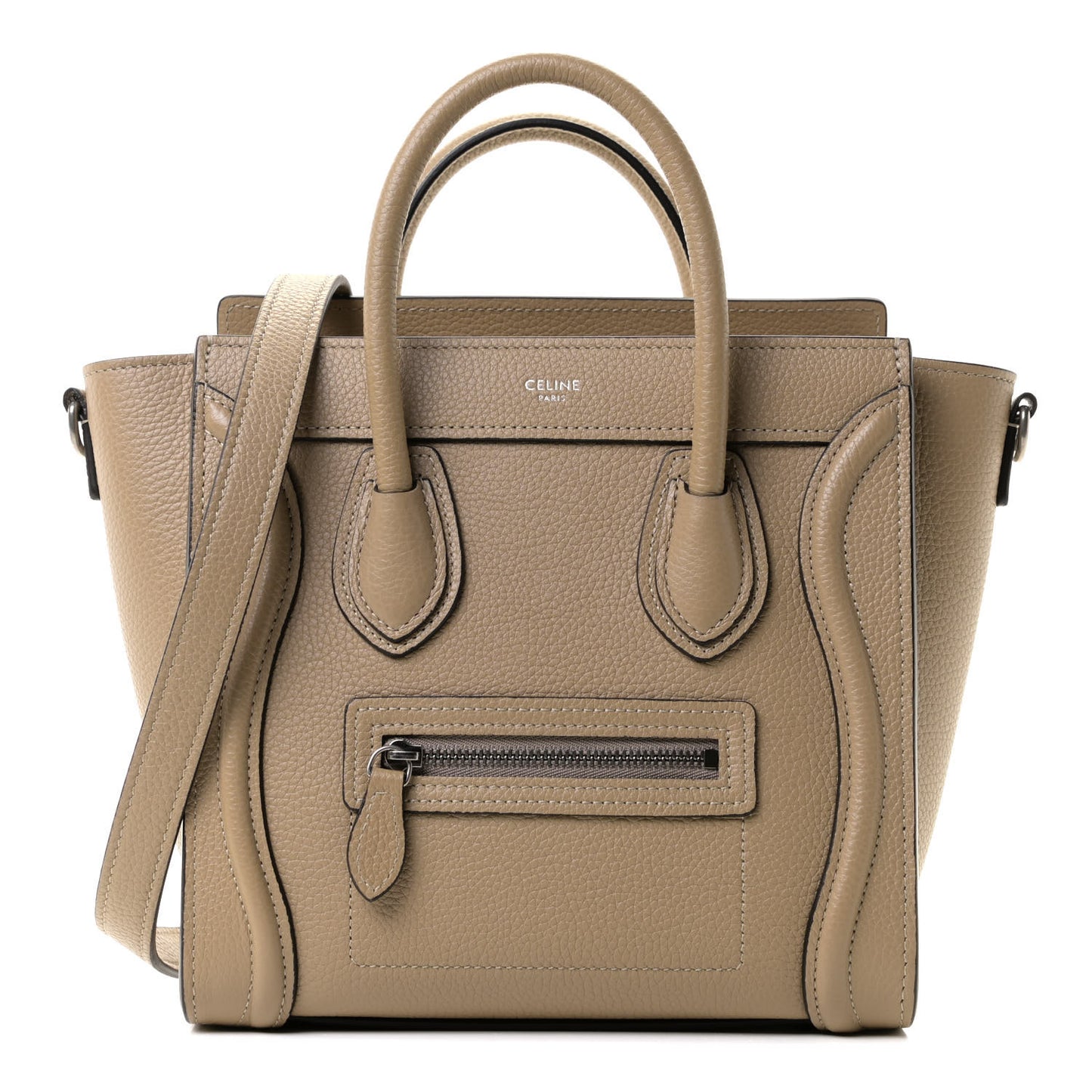 Drummed Calfskin Nano Luggage Dune