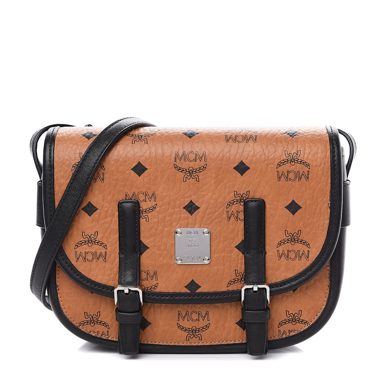Visetos Small Crossbody Flap Messenger Cognac