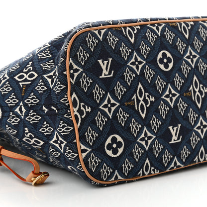 Louis Vuitton Jacquard Since 1854 Neverfull MM Blue 9 of 10