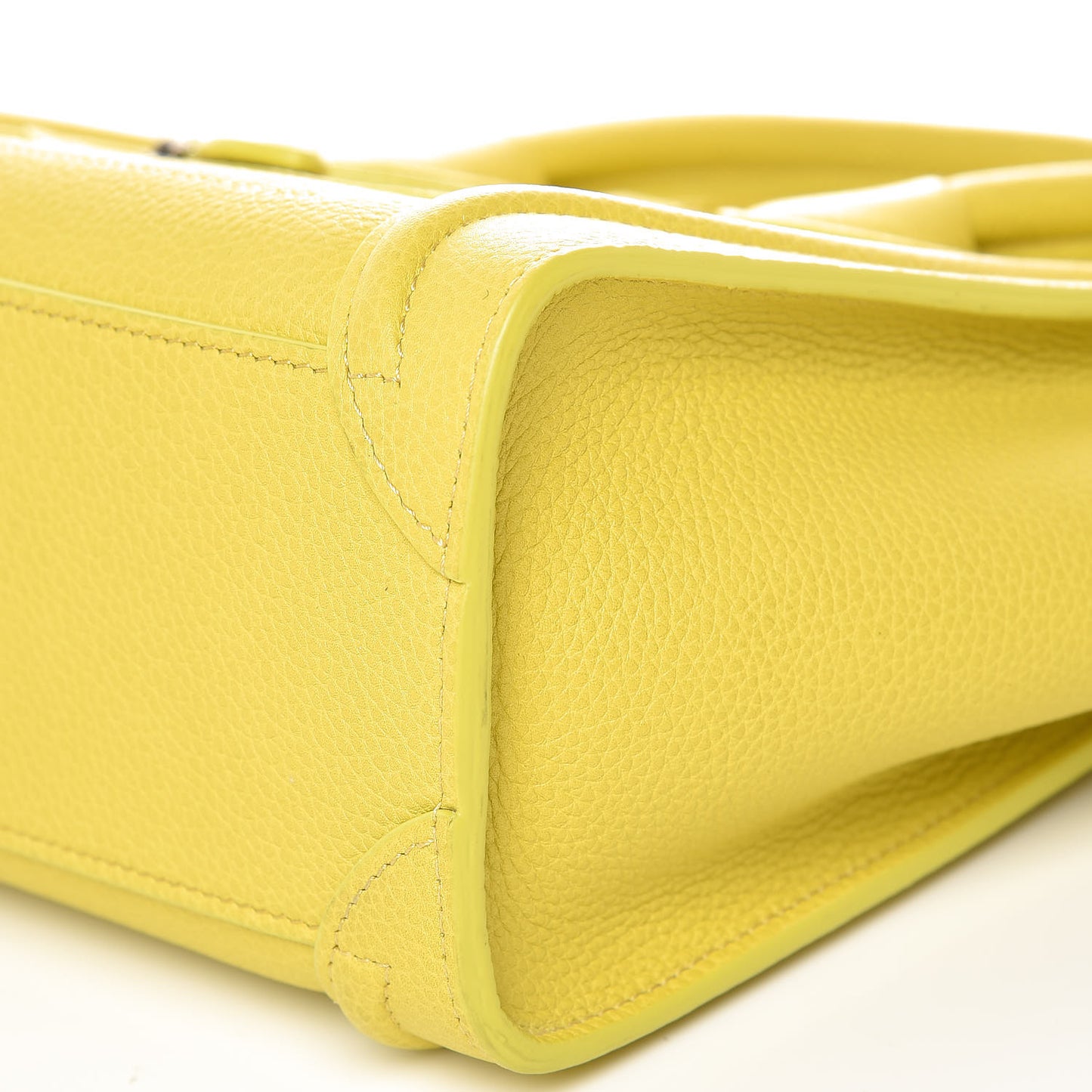 Drummed Calfskin Nano Luggage Mimosa