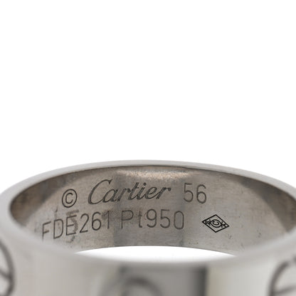Cartier Platinum 5.5mm LOVE Ring 56 7.5 4 of 4