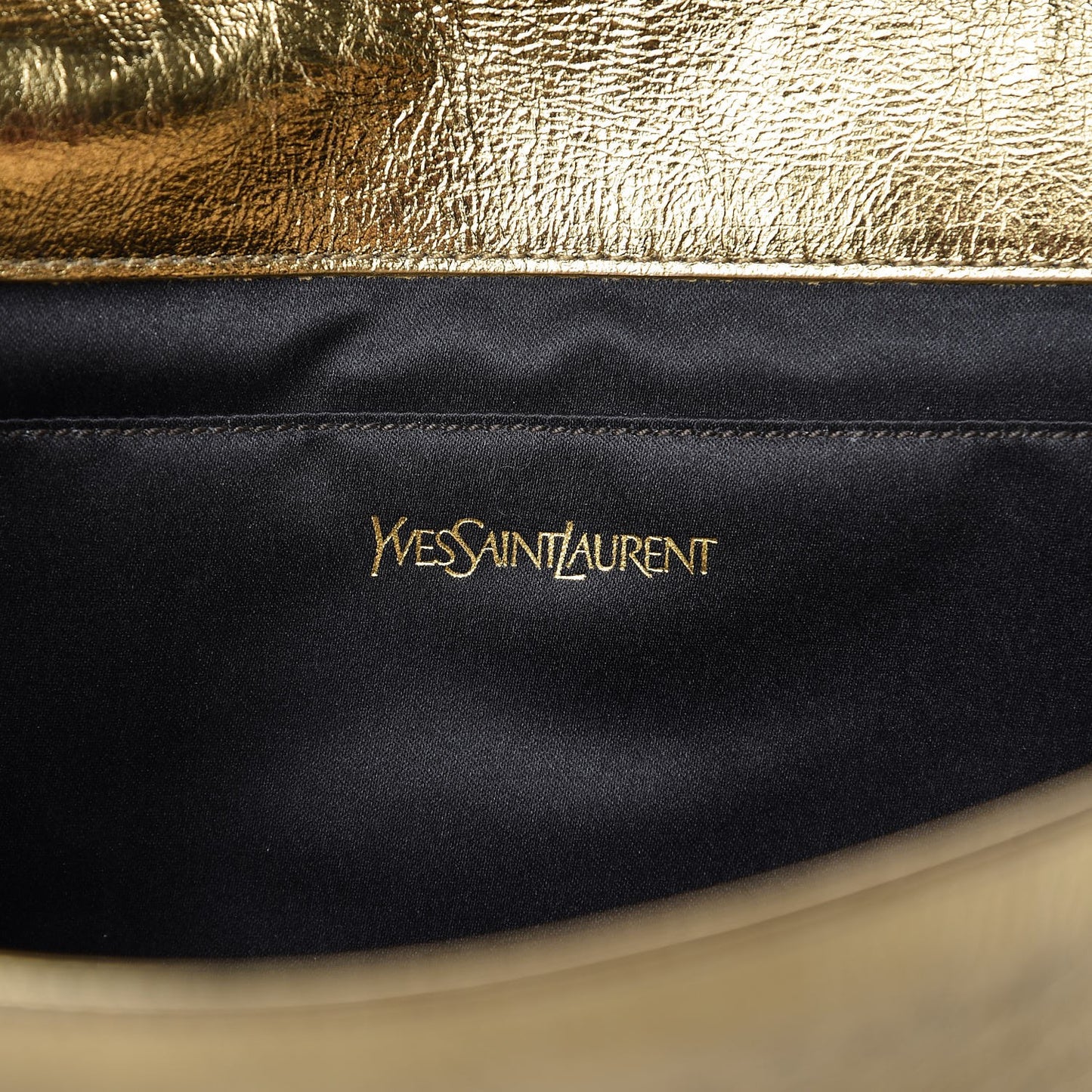 Metallic Calfskin Monogram Large Belle De Jour Clutch Gold