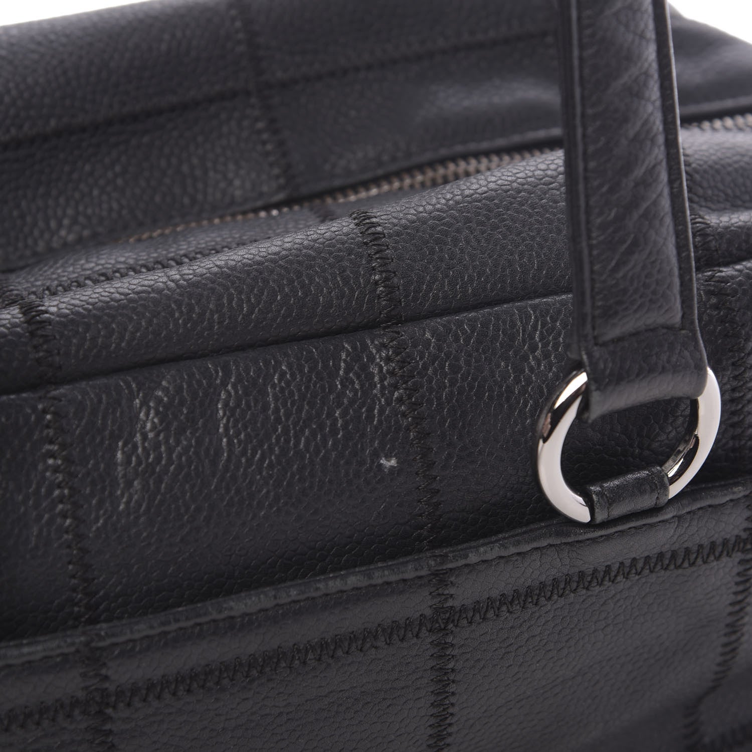 Chanel Caviar Square Stitched Tote Black 9 of 11