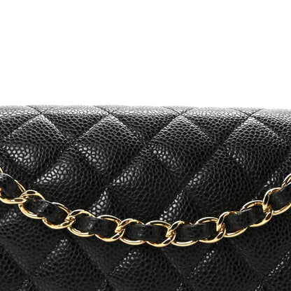 Chanel Caviar Quilted Medium Double Flap Black 8 of 10