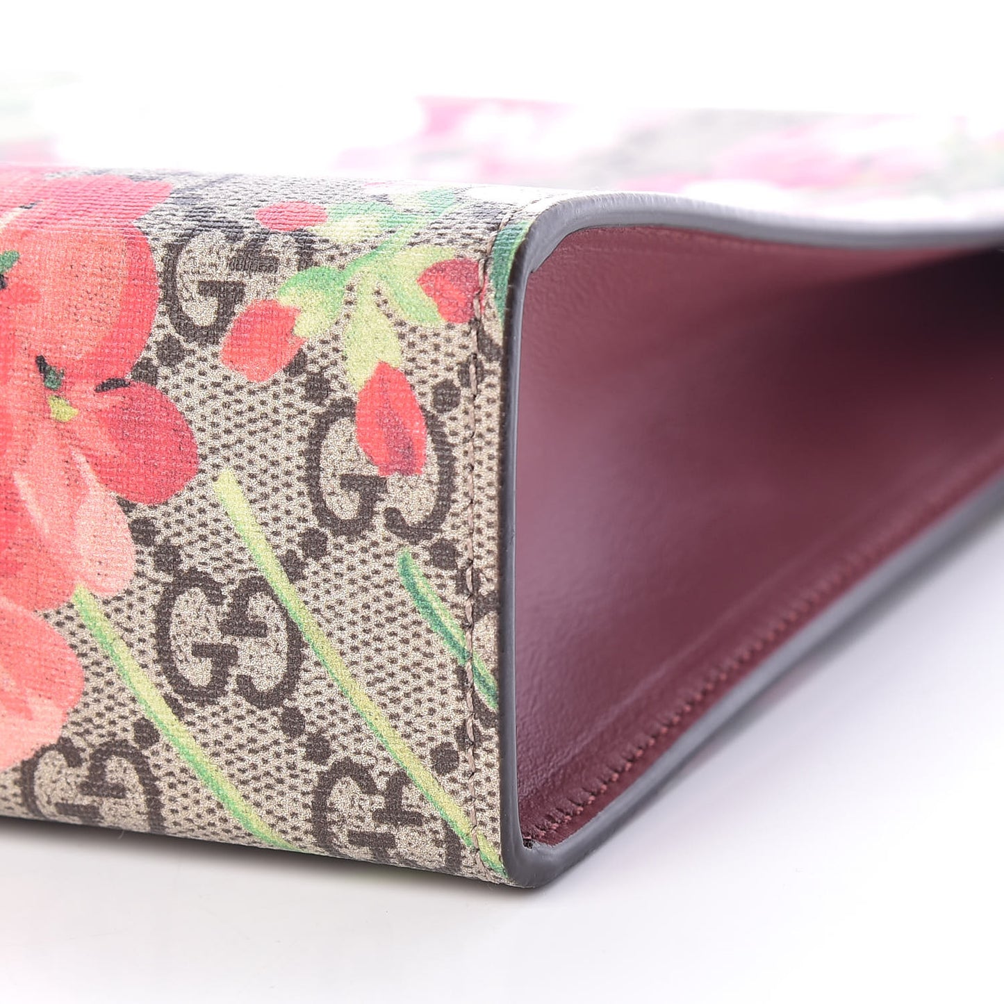 GG Supreme Monogram Blooms Large Cosmetic Case Beige Multicolor Dry Rose