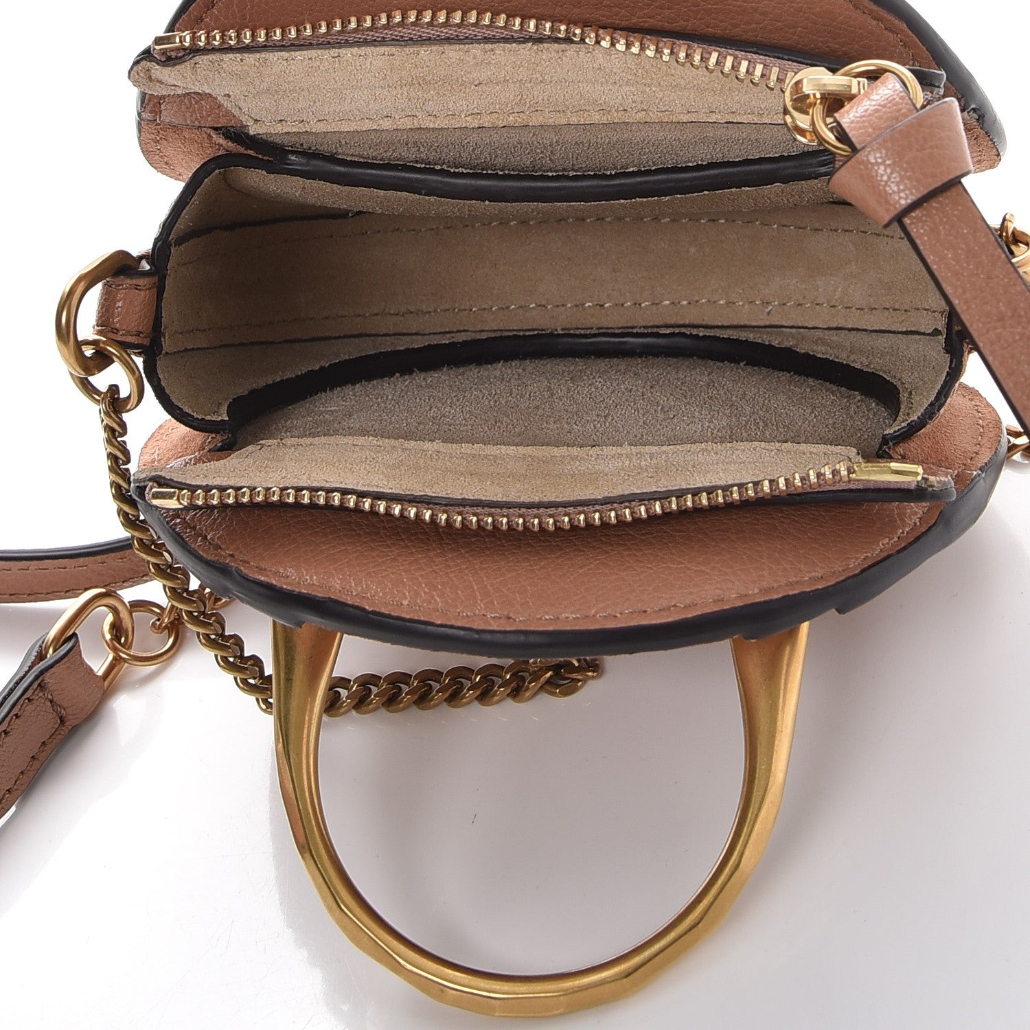 Chloe Goatskin Suede Mini Pixie Bag Nougat 6 of 7