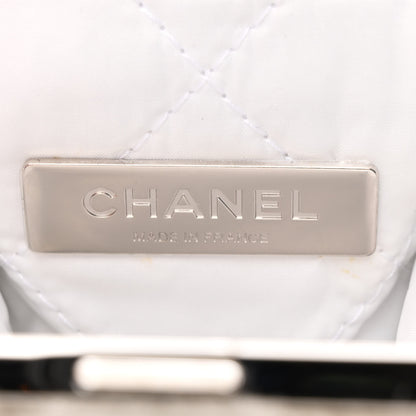 Chanel Shearling Sheepskin Lambskin Quilted Clutch With Chain White 6 of 10