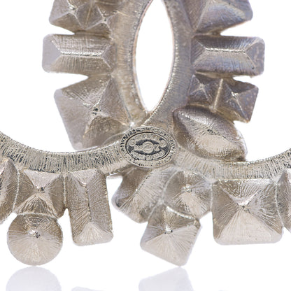 Chanel Baguette Crystal CC Brooch Black Silver 3 of 3