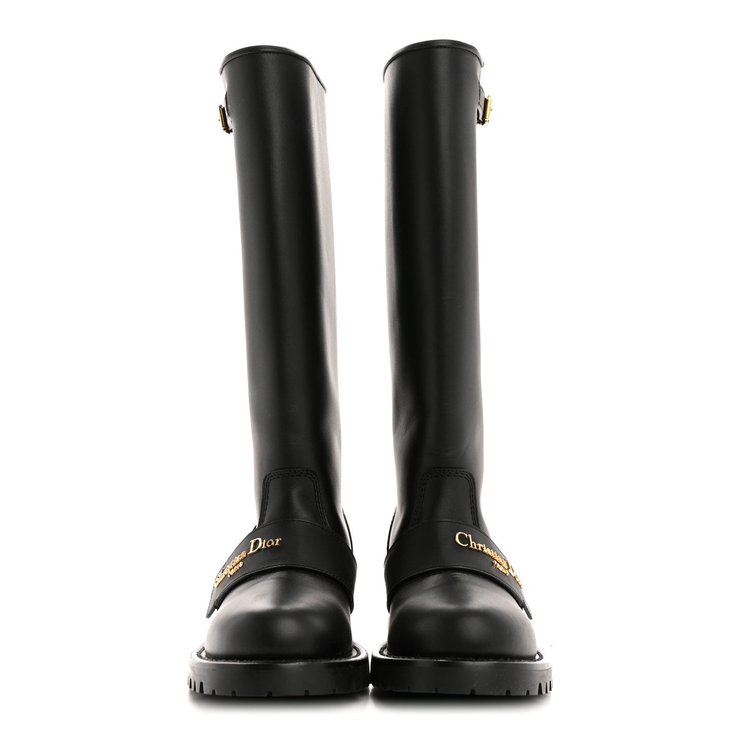 Calfskin D-Quest Tall Boots 35.5 Black