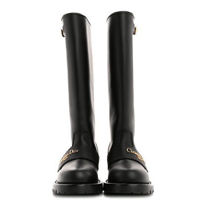 Christian Dior Calfskin D-Quest Tall Boots 35.5 Black 2 of 8